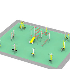 Проект спортивной площадки с тренажерами